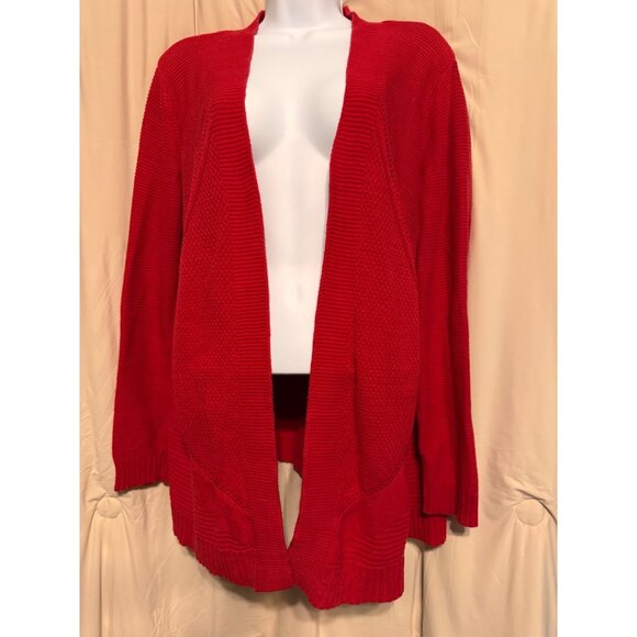 Liz Claiborne Red Cardigan XL - Picture 1 of 3